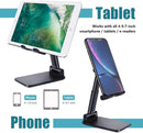 Suporte de telefone móvel de mesa para iPhone iPad Xiaomi huawei Metal Desktop Tablet Holder Mesa Celular Dobrável Estender Suporte