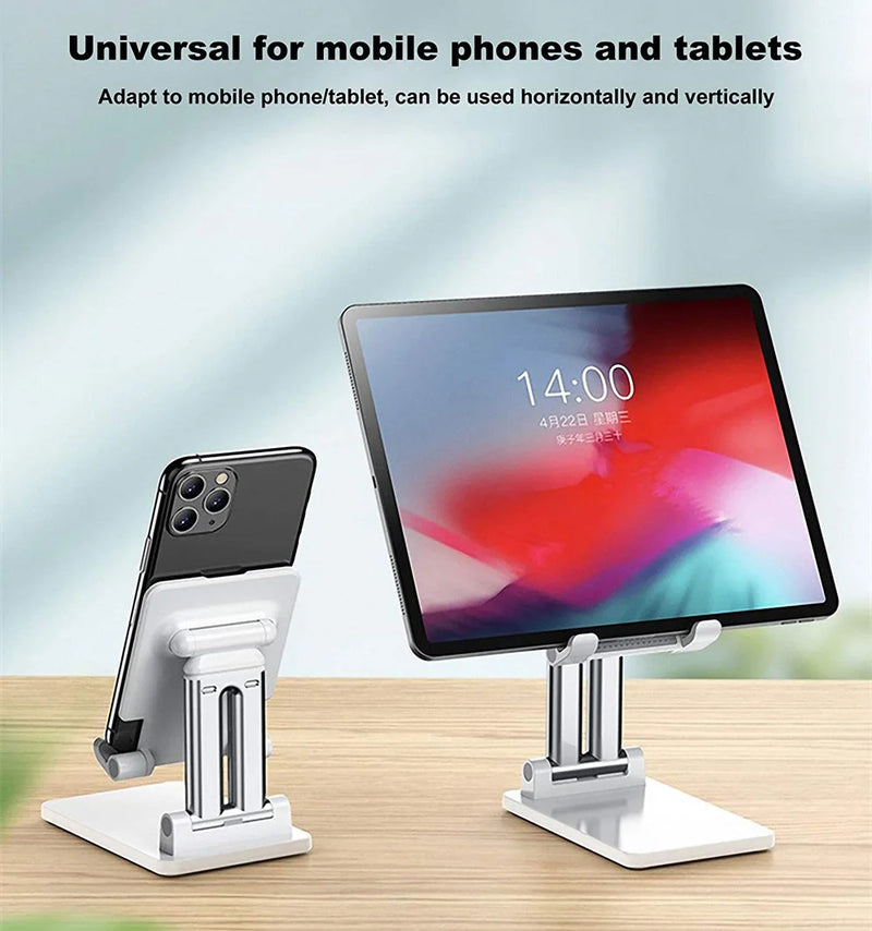 Suporte de telefone móvel de mesa para iPhone iPad Xiaomi huawei Metal Desktop Tablet Holder Mesa Celular Dobrável Estender Suporte